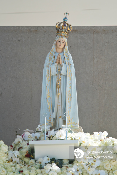 Statue of Our Lady of Fatima, in Fatima, Portugal