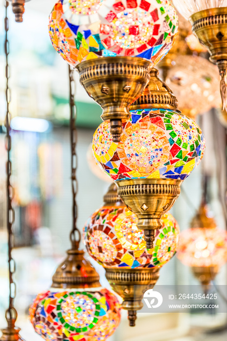 Traditional handmade decorative mosaic Turkish lamps for sale