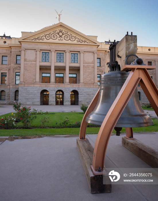 State House and Liberty Bell Front Lawn Arizona Capital Building Phoenix