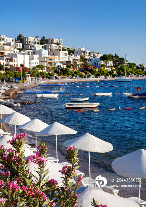 White Umbrellas on the Bodrum beach