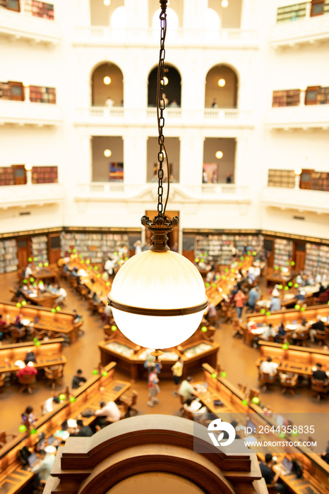 Inside the main dome of the Victorian State Library.