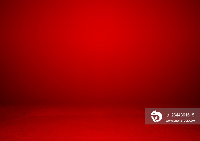 Empty red studio room, Used as background for product display.