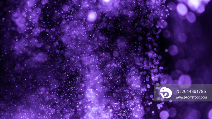 Abstract Purple bokeh defocus glitter blur background.