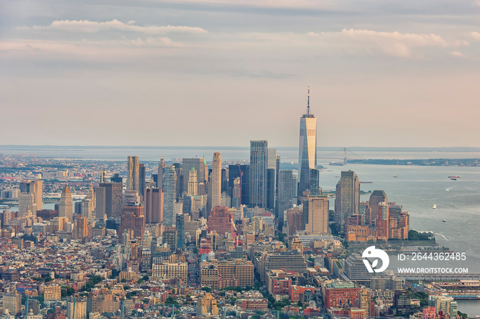 The skyline of New York City, United States