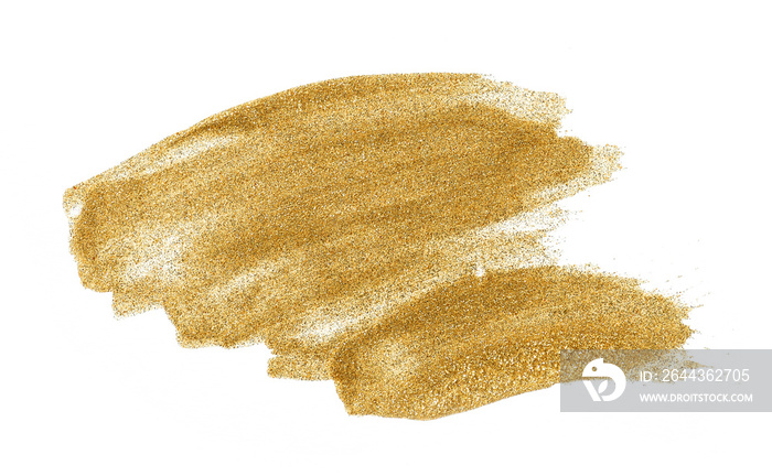 gold color glitter nail polish