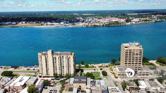 Aerial view of Sarnia, Ontario, Canada