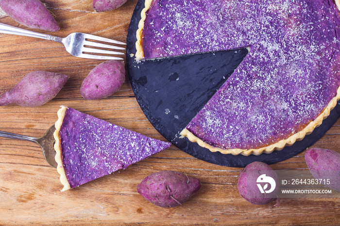 Purple potato pie, purple potato