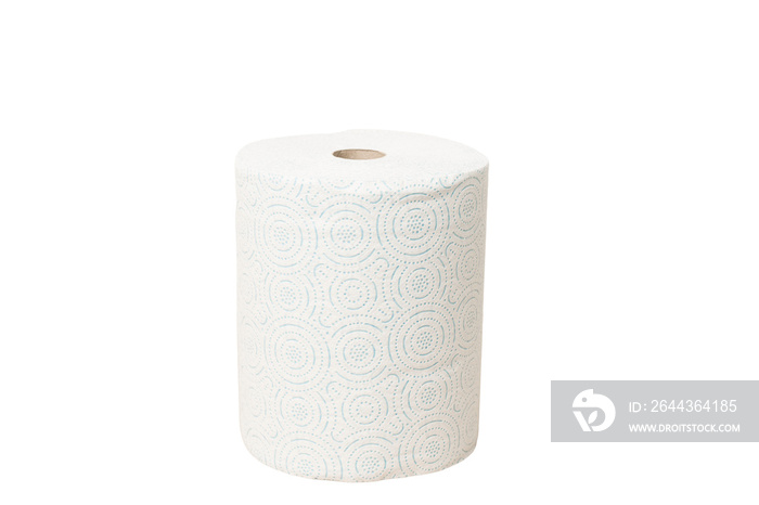 Toilet paper isolated on white background.