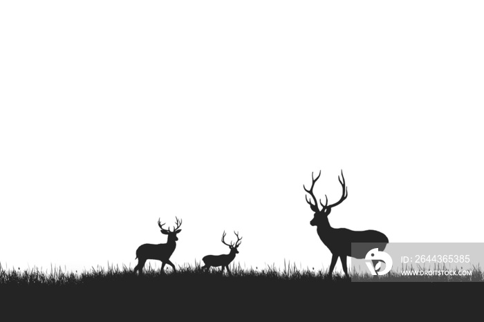 silhouette of a deer