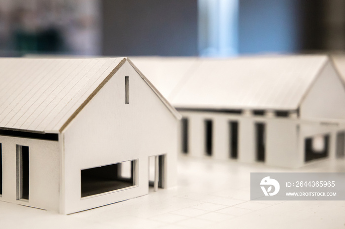 3d White Architectural Model of Home Building