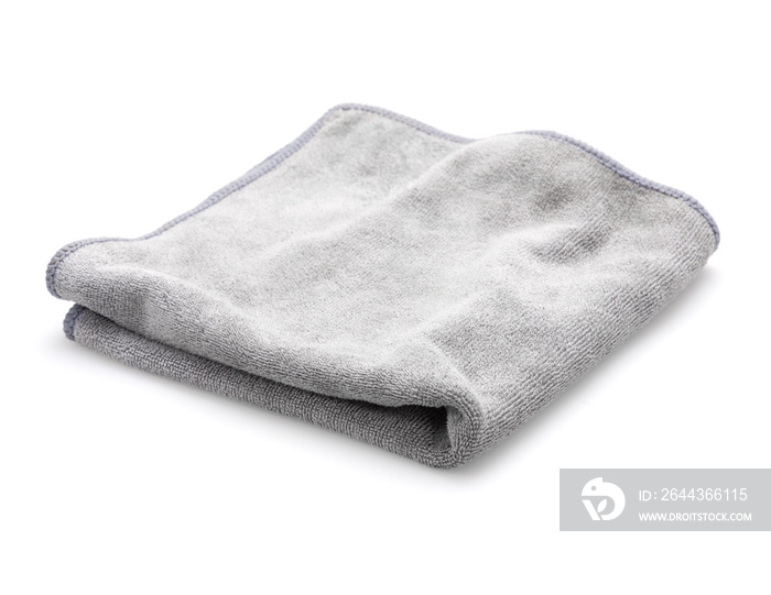 gray rag for cleaning isolated on white background