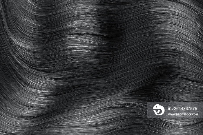 Black shiny hair abstract background texture