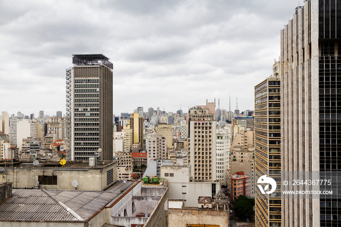 Aerial view of Sao Paulo skyline, Brazil.