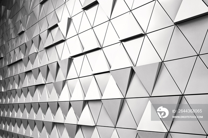 Geometric silver background with rhombus and nodes. Modern dilver background..