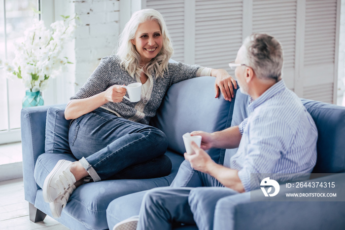 Senior couple at home