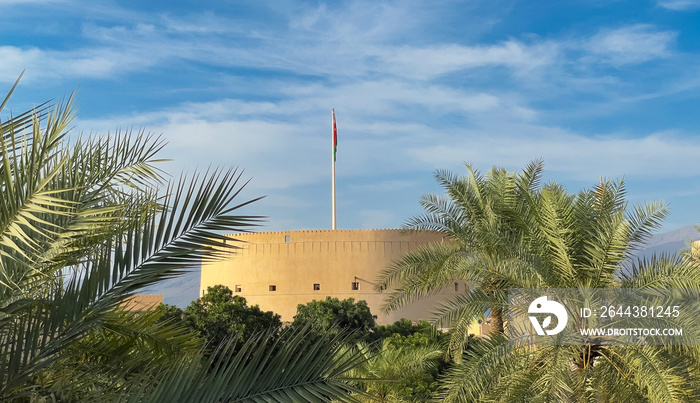 Nizwa fort in Oman historic building