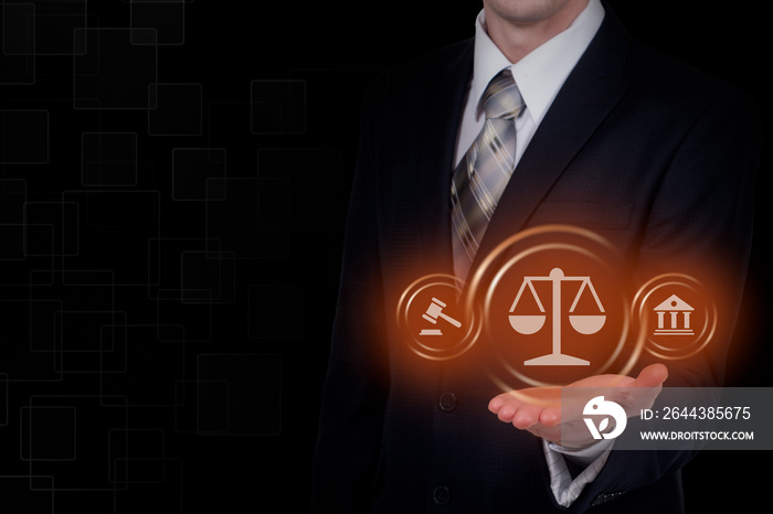 Labor Law Lawyer Legal Business Internet Technology Concept.