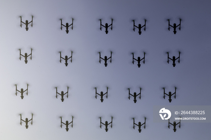 army drone on the sky background