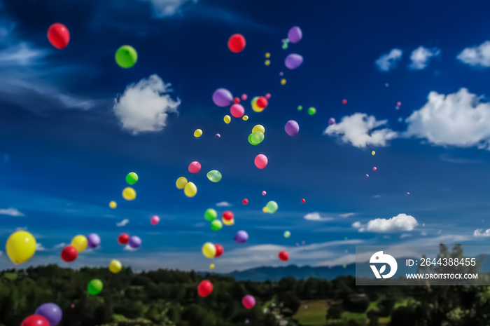 Tilt Shift Balloon Release