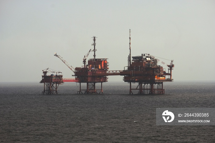 Oil rig in the North sea