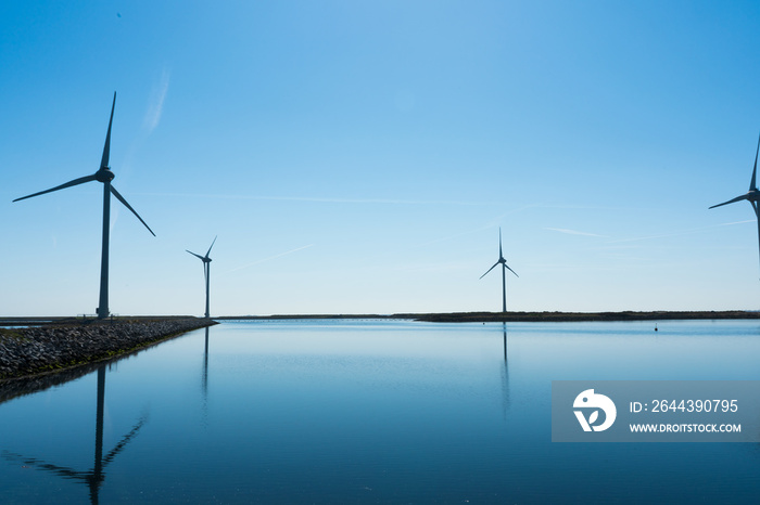 wind turbines in the sea