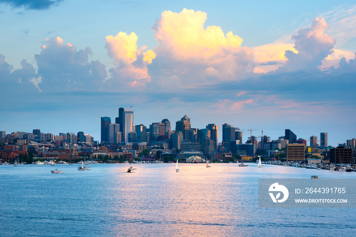 Lake Union and Downtown, Seattle, Washington State, USA