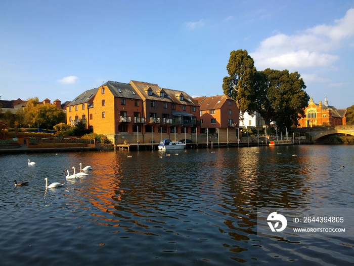 River Avon Evesham Worcestershire English Midlands England UK