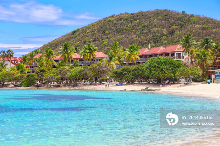 Famous Sapphire beach on St. Thomas island