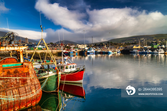 Scenery of Dingle seaport in County Kerry. Ireland