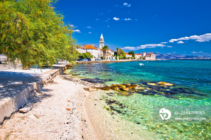 Kastel Stafilic landmarks and turquoise beach view