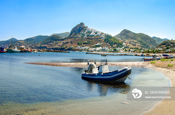 View of Skiros island, located in Sporades, Greece