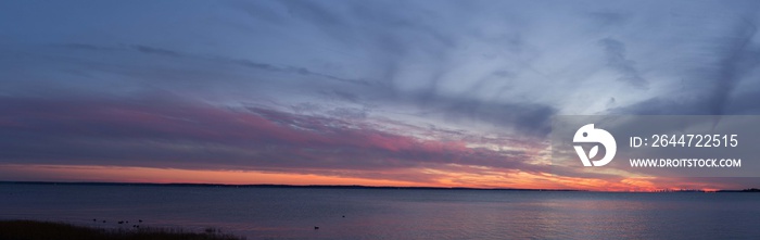 sunset over the lake