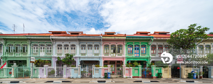 Panorama image of Peranakan House at Katong area.