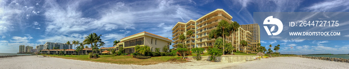 Beautiful beach in Marco Island, panoramic view