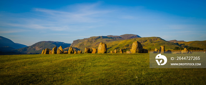 Castlerigg Stones,  standing stones near Keswick,  Lake district,  Cumbria,  United Kingdom