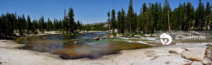 Tuolumne Meadows in the High Country in Yosemite National Park in California