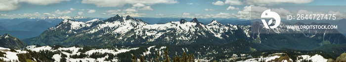 Tatoosh Range and Mount Adams, Washington, USA