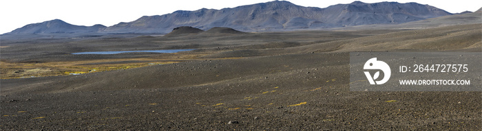 Isolated PNG cutout of the Icelandic steppes  on a transparent background