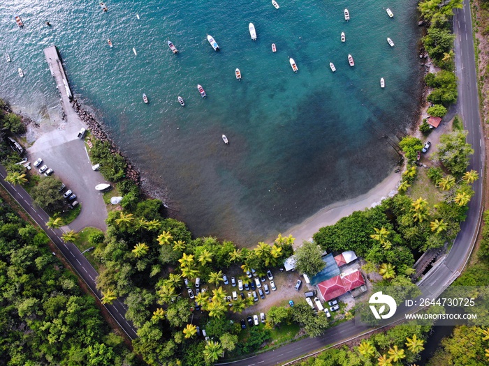 Caribbean fishing harbor