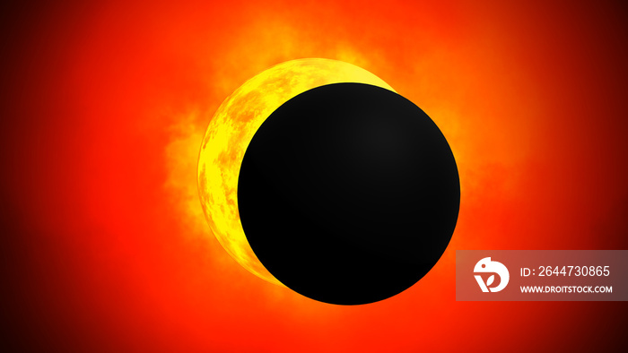 Solar eclipse All solar energy and the solar system of the universe In 3d format