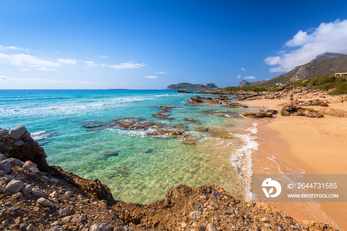 Beautiful Falassarna beach on Crete, Greece