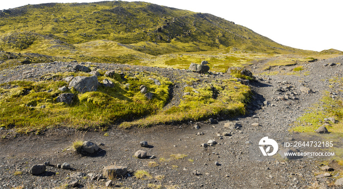 Isolated PNG cutout of the Icelandic steppes  on a transparent background