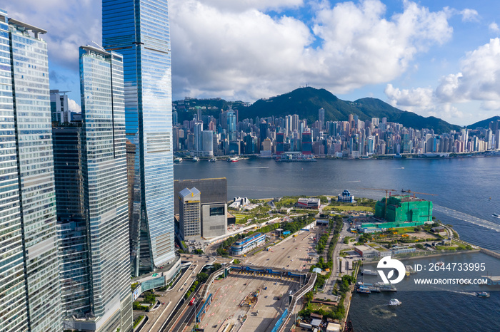 Aerial panoramic view of Hong Kong