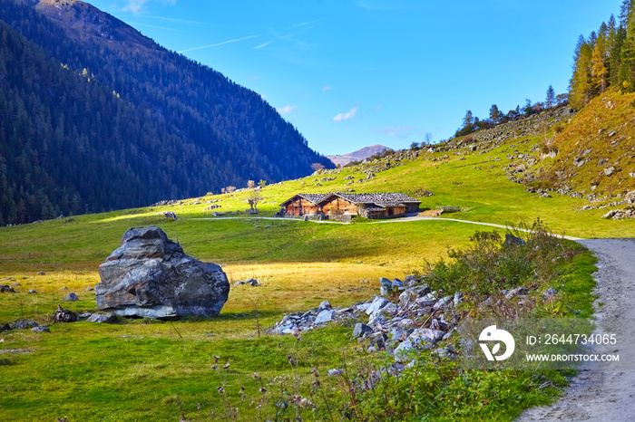 Beautiful mountain landscape  Hohe Tauern National Park  in Austria at  Bramberg