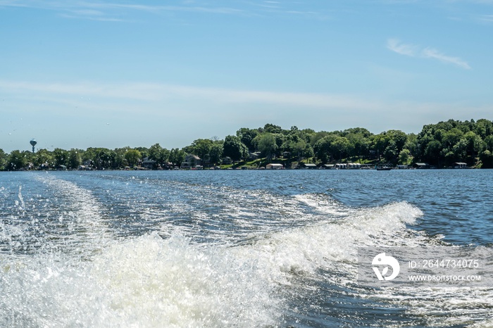 A beautiful overlooking view of nature in Lake Minnetonka, Minnesota