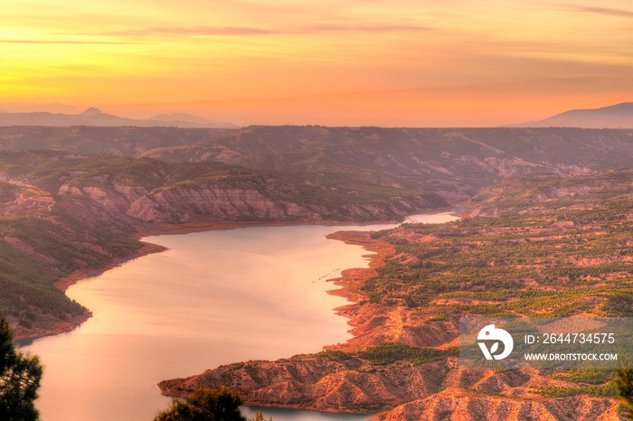 The Negratin reservoir, on the course of the Guadiana Menor river.