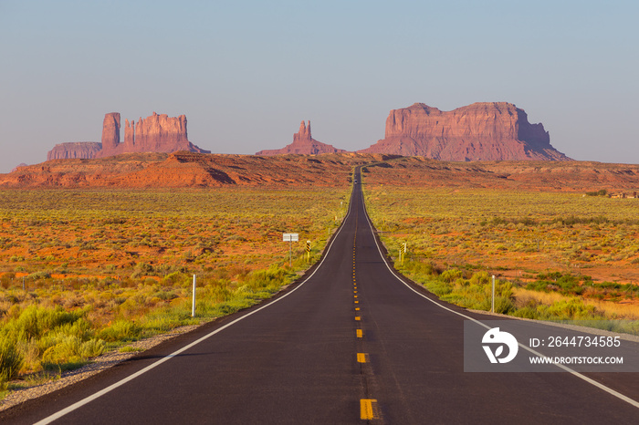 Forrest Gump Point at US Highway 163 toward Monument Valley Navajo Tribal Park