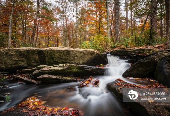 Cheaha Falls in Autumn long exposure