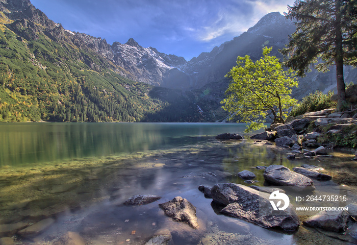 Morskie Oko lake in the Tatra Mountains, Zakopane, Poland