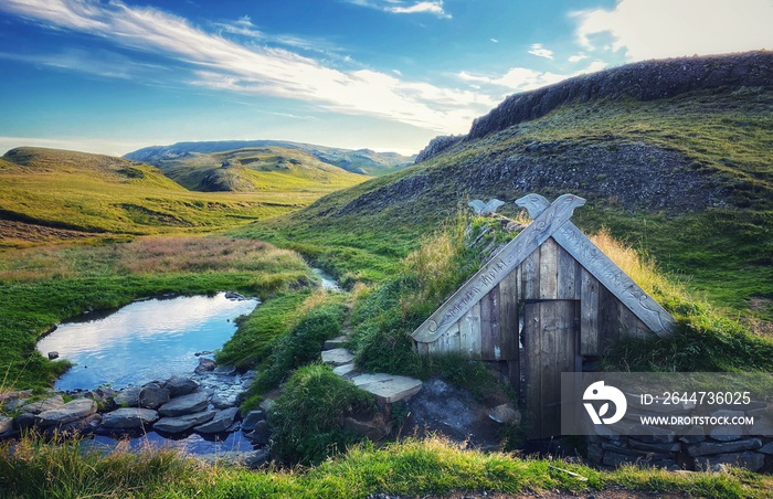 Safe haven of Hrunalaug hot spring, Fludir, Iceland